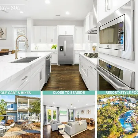 Saffron Sands By Stay On 30A- Pool, Bikes, Golf Cart